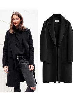 Loquat Autumn And Winter Women's Long Loose Woolen Overcoat  - Image 1