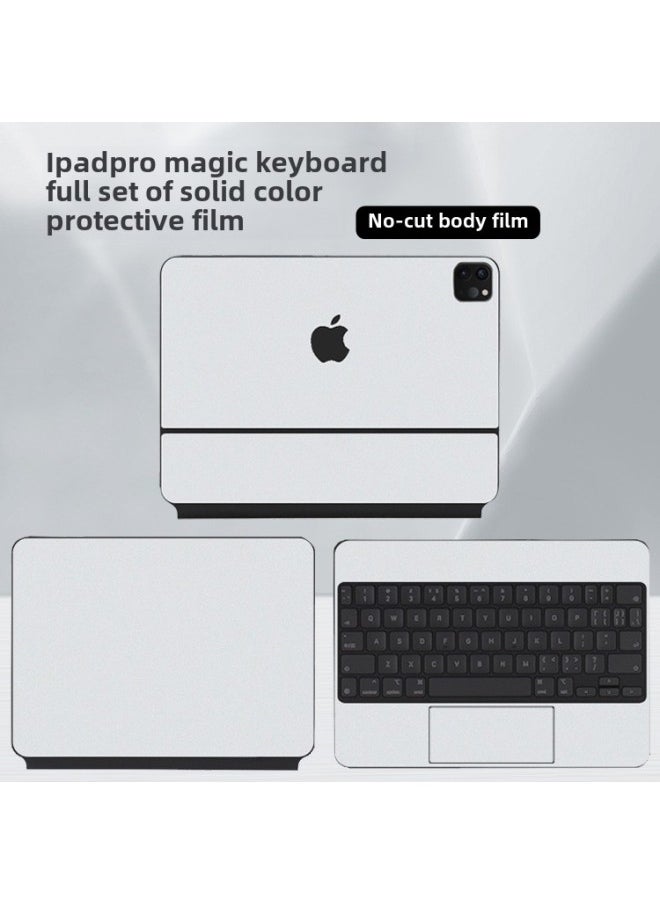 Generic For IPad Pro Wonderful Control Keyboard Sticker Apple Air5 Wonderful Control Keyboard Body Shell Protective Film-Color:Ice Film Silver-Dimensions:2020/2021/2022 IPad Pro Wonderful Control Keyboard (11 ")-Bottom Film D  - Image 1