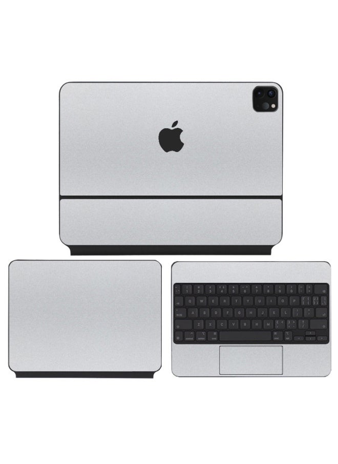 Generic For IPad Pro Wonderful Control Keyboard Sticker Apple Air5 Wonderful Control Keyboard Body Shell Protective Film-Color:Ice Film Silver-Dimensions:2020/2021/2022 IPad Pro Wonderful Control Keyboard (11 ")-Bottom Film D  - Image 4