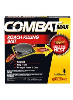 Combat Combat Max Large Cockroach Bait Stations - 8 Count  - Image 1