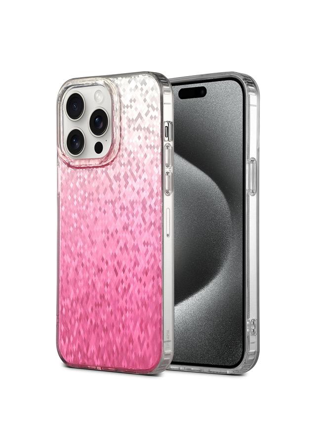 اس-توب جراب لهاتف iPhone 15 Pro، مصنوع من مادة البولي يوريثين الحراري الديناميكية الملونة من سلسلة الماس المعينية - Image 1