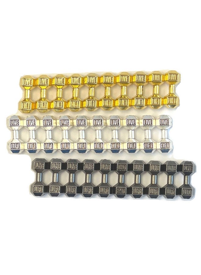 fiona Dumbbell Charms For Jewelry Making Diy Supplies Miniature Sports Fitness Equipment Connector Spacer Charm Bead Pendant Pack Of 30 Pcs (Multicolored) - Image 1