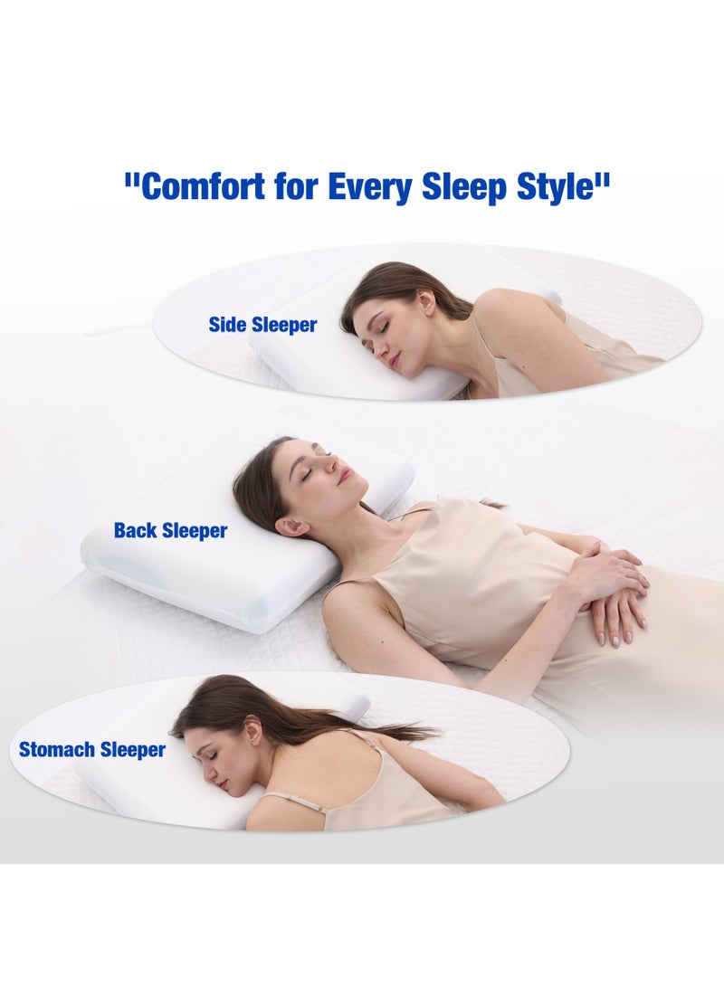 60*40*10cm Cooling Gel Memory Foam Pillow Orthopedic Neck & Spine Support Breathable for Side/Back/Stomach Sleepers  - Image 4