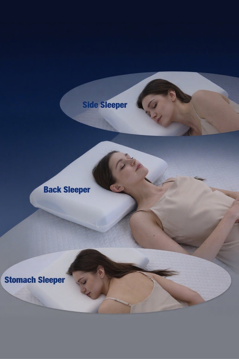 Breathable Gel-Infused Memory Foam Pillow - Cool Sleep Side A + Plush Support Side B, 60x40cm - Image 4