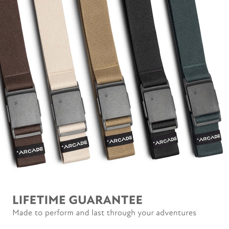 Arcade Belts Explore Adventure Belt, Stretch Webbing, Travel-Friendly, One Size Fits Most, Essential - Oat - Image 5