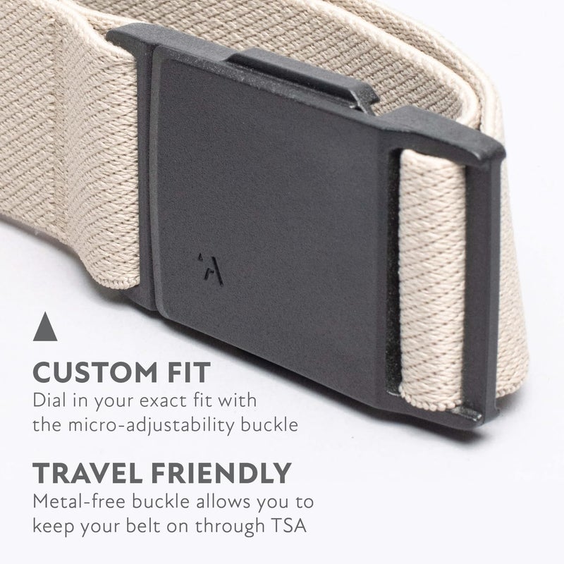 Arcade Belts Explore Adventure Belt, Stretch Webbing, Travel-Friendly, One Size Fits Most, Essential - Oat - Image 3