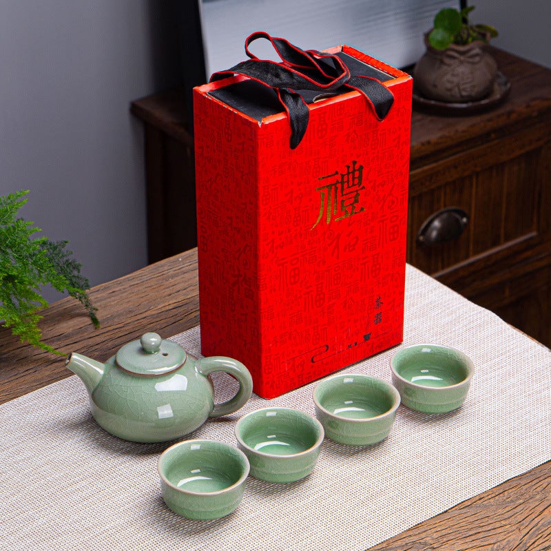 Ge Kiln And Ru Kiln Gift Boxes, Tea Sets, Corporate Event Souvenirs, Annual Meeting Gifts, Mid-Autumn Festival Gifts - Image 1