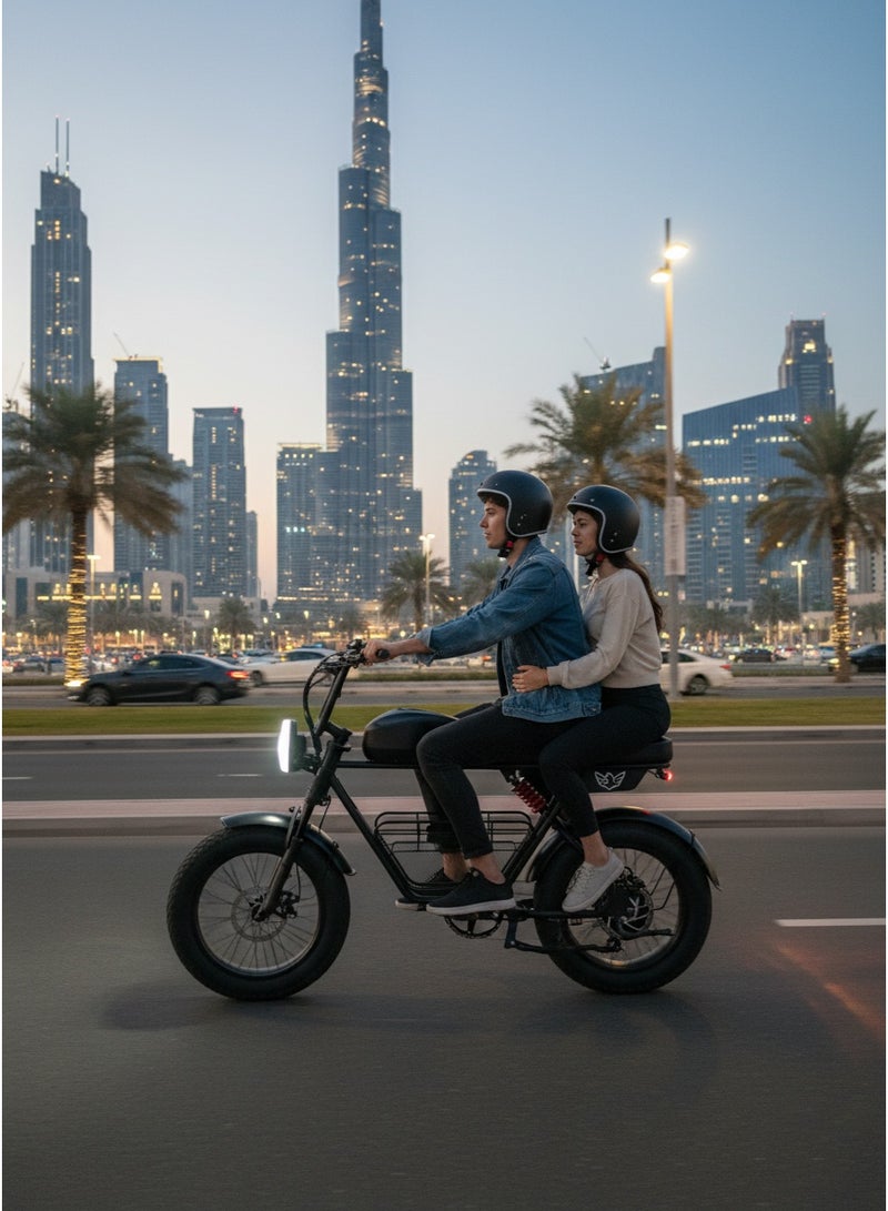 Wind Horse D5 Electric Off-Road Bike, 1000W Powerful Brushless Motor, 48V 21Ah Removable Battery, 60KM/H Max Speed, 60–80KM Range, 20-Inch Fat Tires, Carbon Alloy Frame, Hydraulic Disc Brakes, Shimano 7-Speed Gears - Image 3