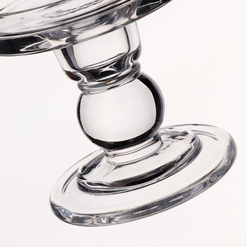 Yeeco Glass Candle Holder, 3.5" Tall Pillar Candle Holder, Crystal Candle Holders Set of 2, Candle Stand for Wedding, Dining, Birthday - Image 3