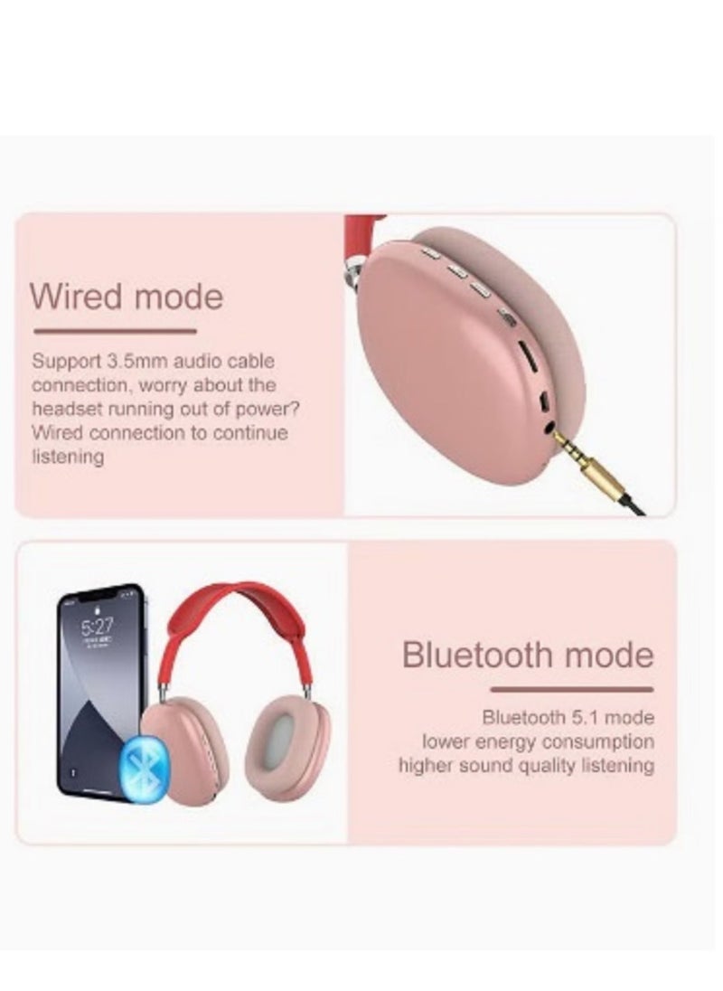 P9 Bluetooth Wireless Headset Over-Ear Headphone With Mic - Rose - pzsku/ZE5EDC546C9DD9B40200CZ/45/_/1725837263/8cbe1038-df60-4b12-9818-a903a4aff5a3