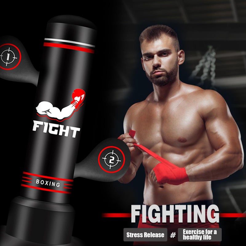 JUOIFIP Upgraded Heavy Freestanding Punching Bag for Adults Teens, 70â€ Standing Punching Bag with Gloves, Pump and Jump Rope, Boxing Reflex Ball, Women Men Kickboxing Bags for Training MMA Fitness Home Gym - Image 5