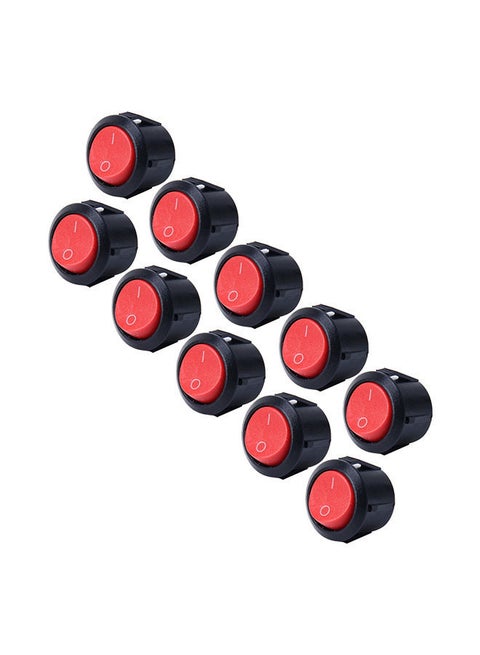 10-Piece Universal On-Off Push Button Switch