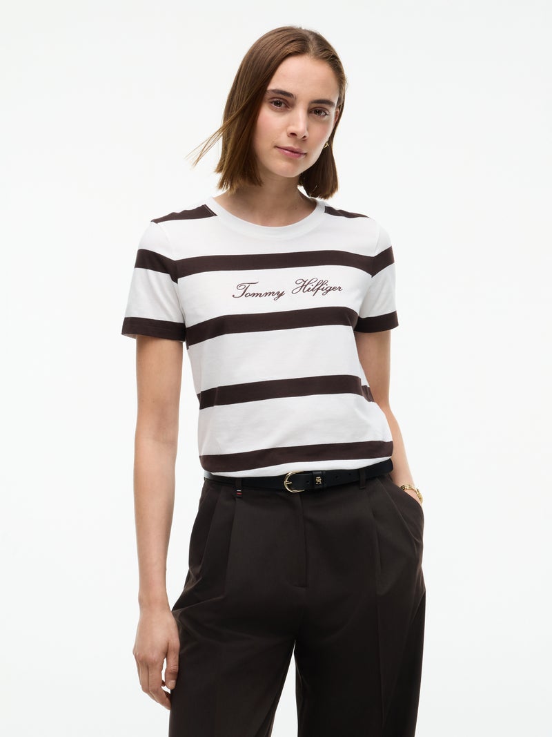 TOMMY HILFIGER Logo Jersey Crew Neck T-Shirt - Image 1