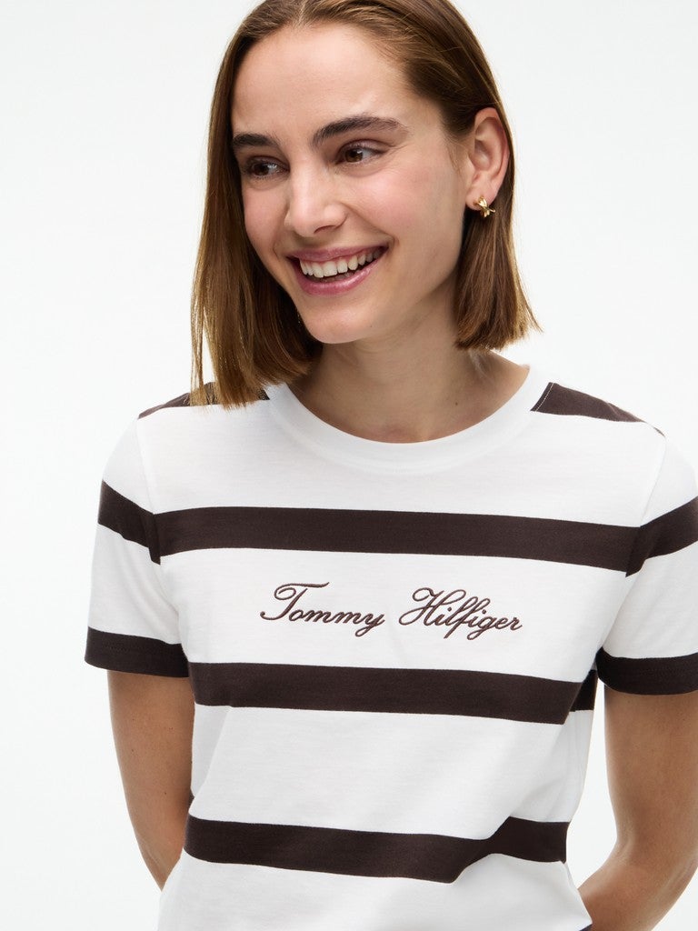 TOMMY HILFIGER Logo Jersey Crew Neck T-Shirt - Image 2