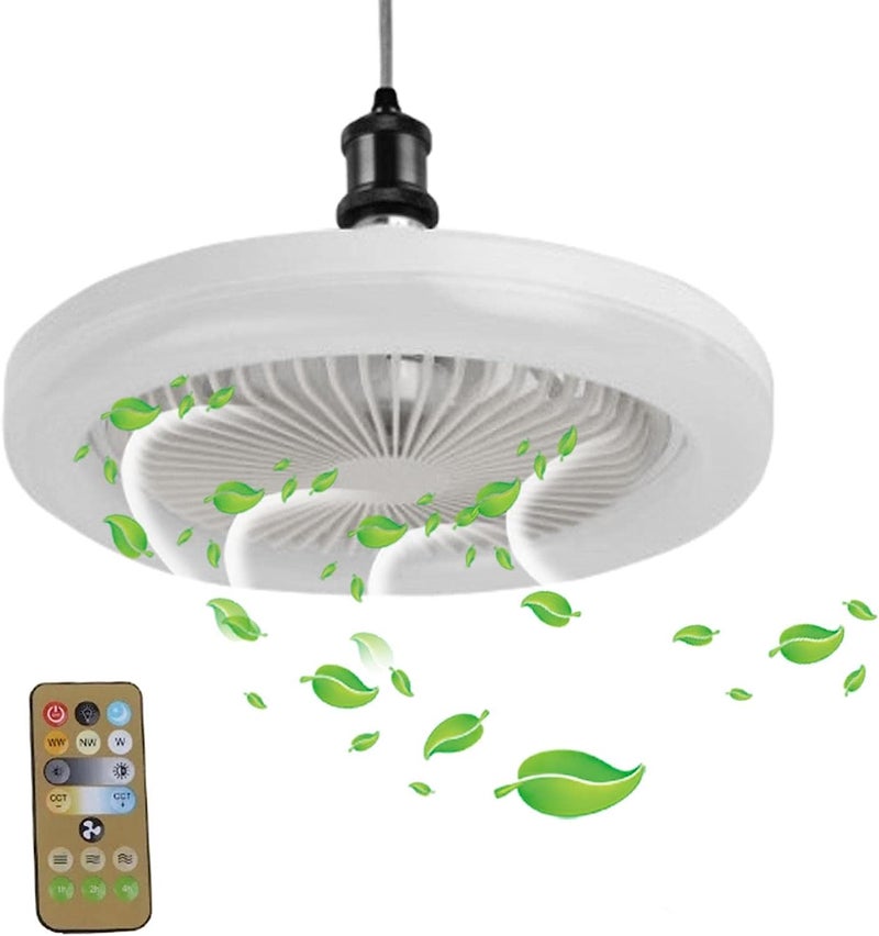 Low Profile Ceiling Fan | LED Caged Silent Ceiling Fan | LED Caged Ceiling Fan with 3-Level Wind Intelligent Dimmable LED Light, Fan - Image 1