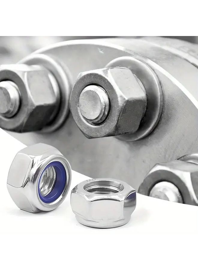DIN985 A2 V2A Self Locking M10 Nuts 20 Pcs With Washers Stainless Steel Hex Cap Nuts - Image 5