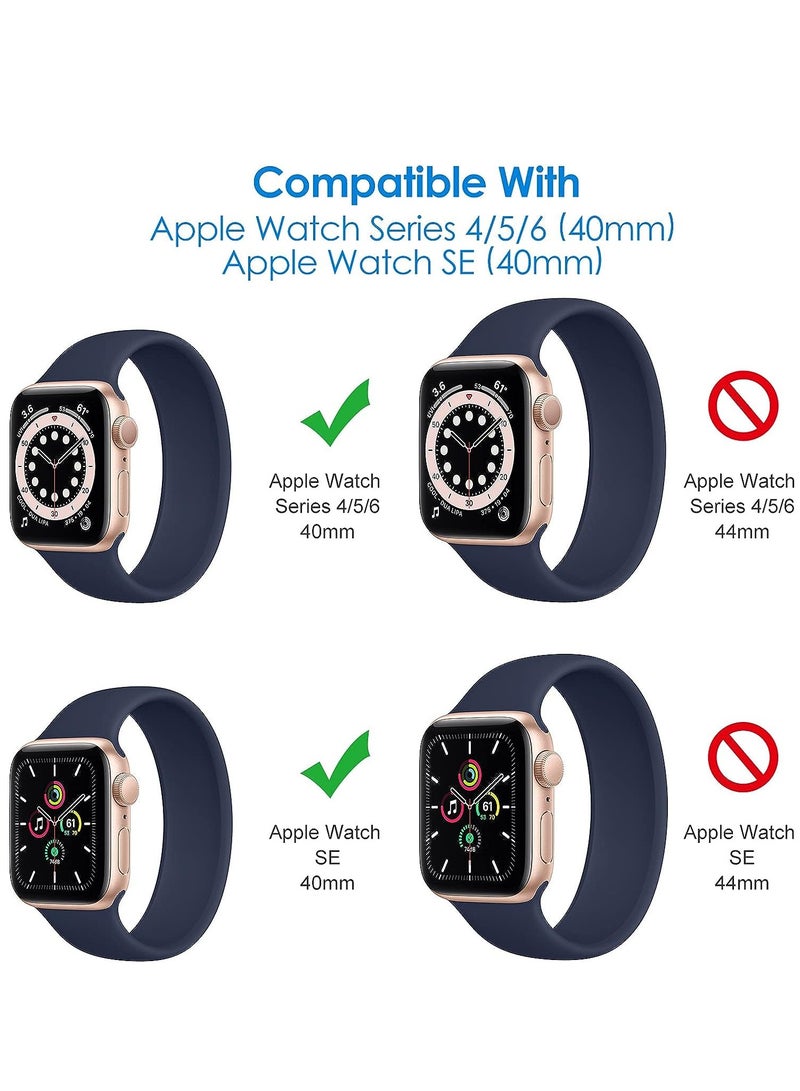 جي تيك واقي شاشة لساعة Apple Watch SE Series 6 5 4 40 ملم من مادة TPU المرنة المضادة للخدش HD شفاف 3 عبوات - Image 2