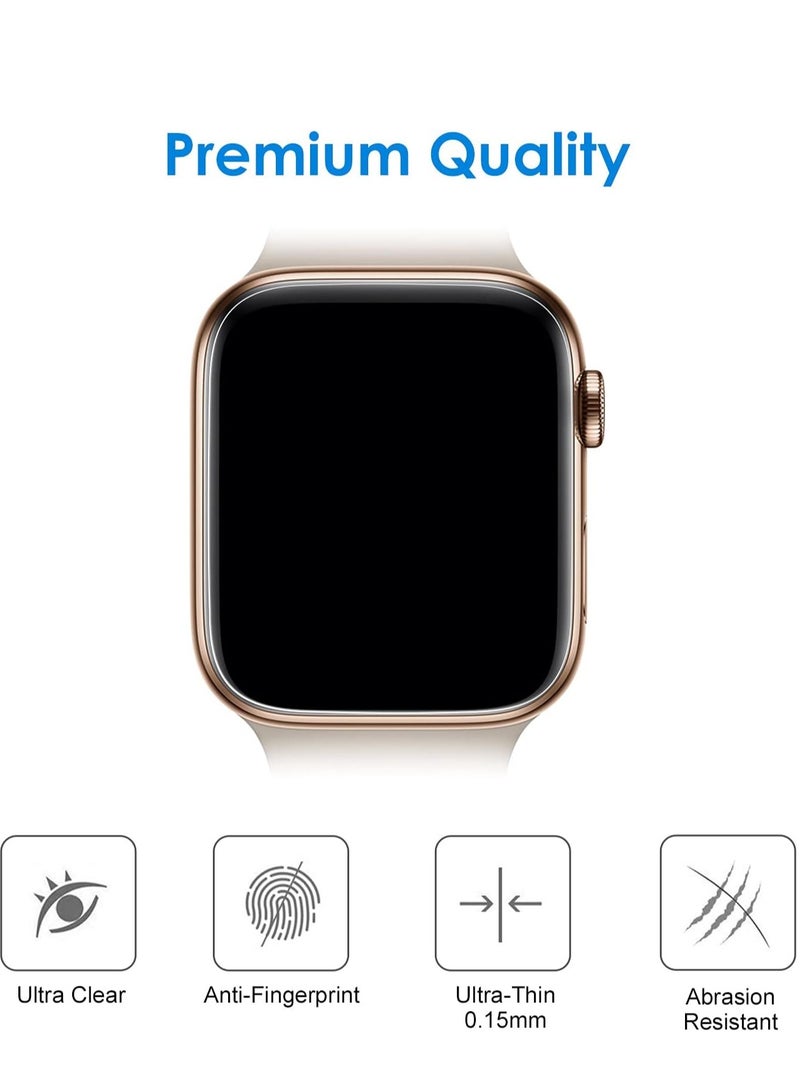 جي تيك واقي شاشة لساعة Apple Watch SE Series 6 5 4 40 ملم من مادة TPU المرنة المضادة للخدش HD شفاف 3 عبوات - Image 5