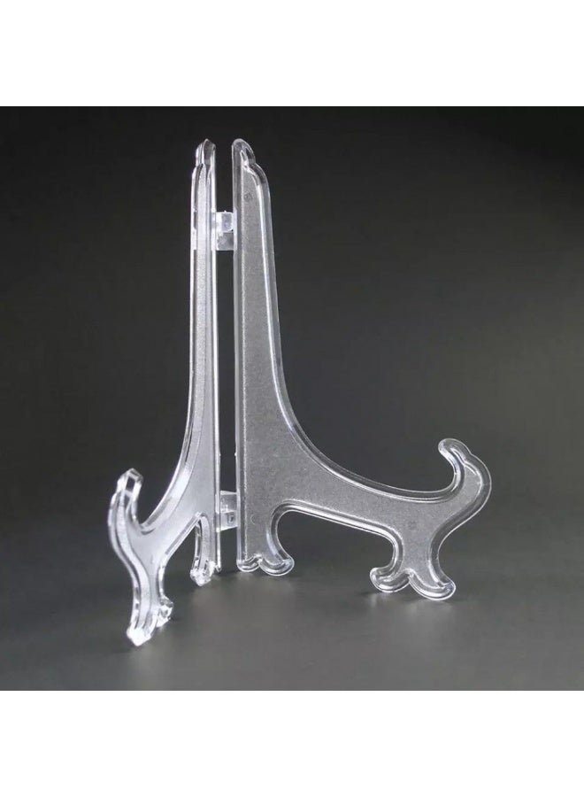 حامل عرض بلاستيكي قابل للطي - متعدد الاستخدامات - مثالي لعرض الصور، الكتب، الأطباق، وغيرها من الديكورات المنزلية. يتميز بتصميم أنيق وقابل للطي لسهولة التخزين والنقل. 12 قطعه - Image 2