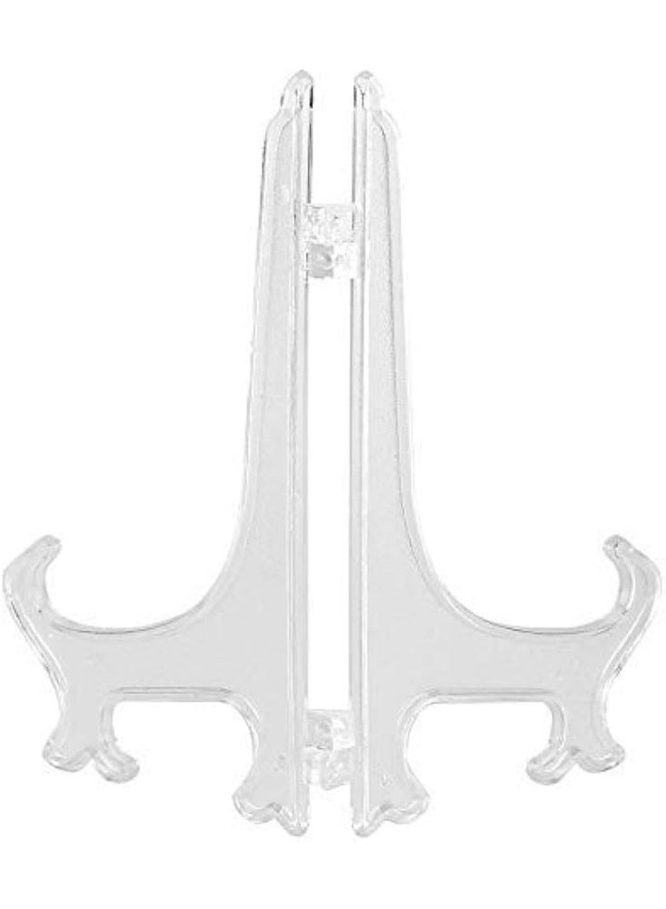 حامل عرض بلاستيكي قابل للطي - متعدد الاستخدامات - مثالي لعرض الصور، الكتب، الأطباق، وغيرها من الديكورات المنزلية. يتميز بتصميم أنيق وقابل للطي لسهولة التخزين والنقل. 12 قطعه - Image 4