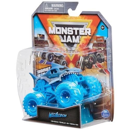 Monster Jam, Official Megalodon Monster Truck, Die-Cast Vehicle, 1:64 Scale, Kids Toys for Boys Ages 3 and up - Image 5