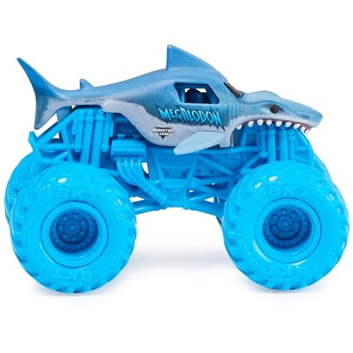 Monster Jam, Official Megalodon Monster Truck, Die-Cast Vehicle, 1:64 Scale, Kids Toys for Boys Ages 3 and up - Image 3