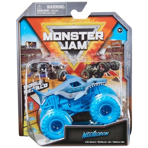 Monster Jam, Official Megalodon Monster Truck, Die-Cast Vehicle, 1:64 Scale, Kids Toys for Boys Ages 3 and up - Image 1