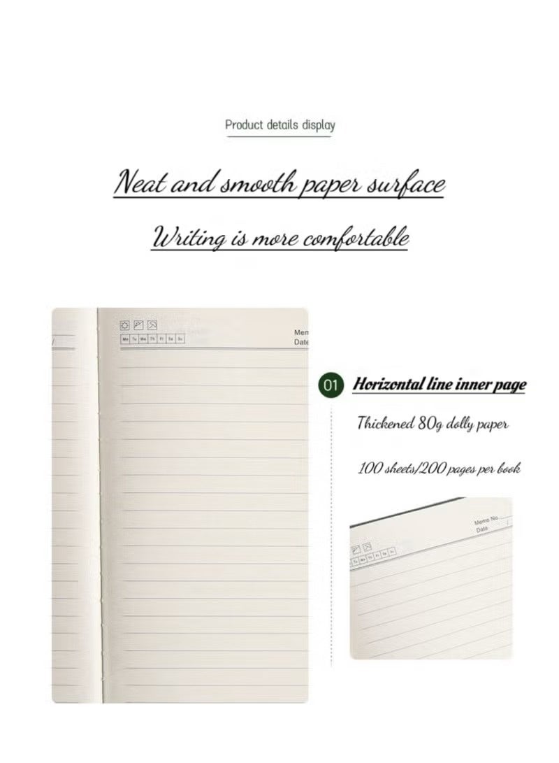 CIVORA Lined Journal Notebooks A5 Hardcover Executive Notebooks 5.5 X 8.3 Inches Journals Faux Leather Black Ruled Writing Notebooks with Elastic Band for Office Home School Business - Image 3
