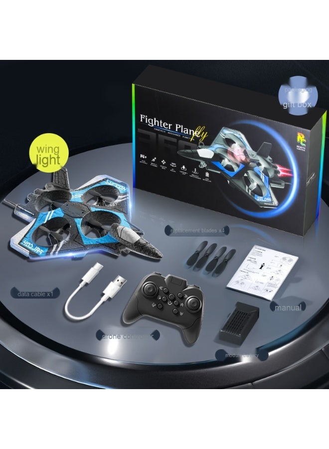 Colorful Light Foam Remote Control Fighter - Kids' Quadcopter Toy