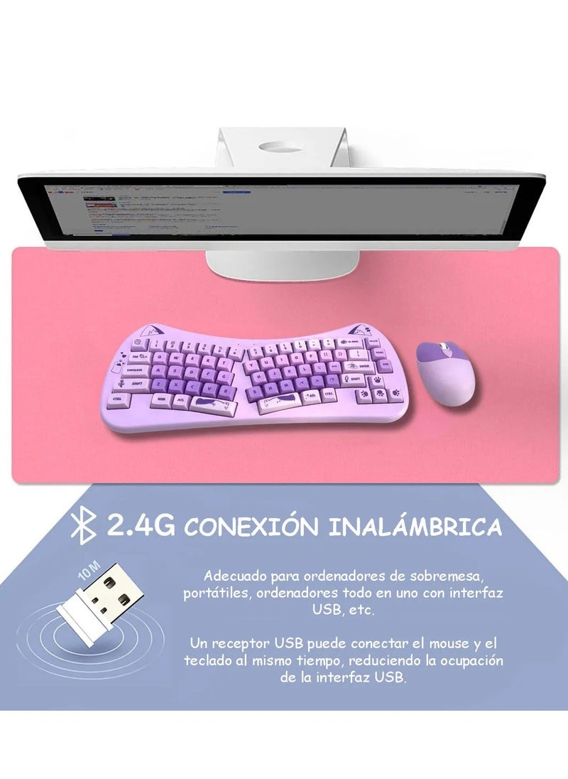 ماركة غير محددة - مجموعة لوحة مفاتيح وماوس لاسلكيتين DW66 - مجموعة لاسلكية بتردد 2.4 جيجاهرتز مع مستقبل USB | توصيل وتشغيل فوري | نقل بيانات ثابت وخالٍ من الفقدان لمسافة 10 أمتار | توافق واسع مع أنظمة تشغيل متعددة | تصميم صغير وأنيق للمنزل والمكتب - Image 1