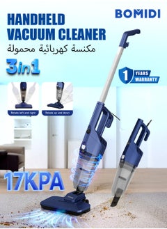 BOMIDI Portable Handheld Vacuum Cleaner with 17000Pa Strong Power 900mL Dust Cup, Quiet Suction- Stick Vacuum Cleaner for Wood, Carpet, Tile Floors S9- Blue  - Image 2