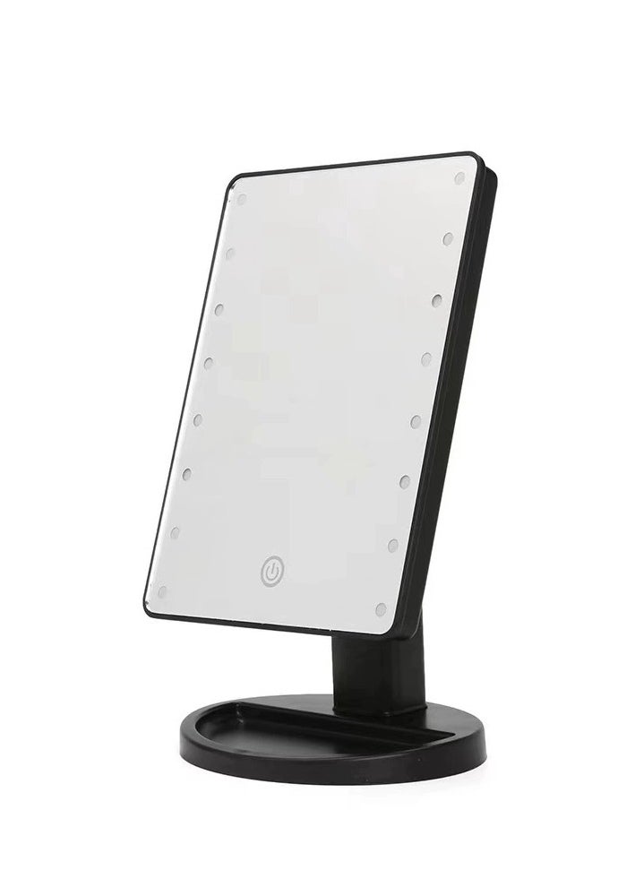 Generic Makeup Mirror With LED Lights Black  - Image 2
