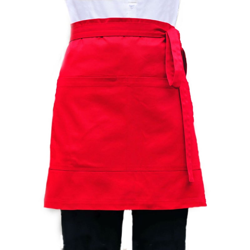 LissomPlume LISSOMPLUME Men Women Short Waist Bistro Apron Holding Server Book Pen Card Money Kitchen 