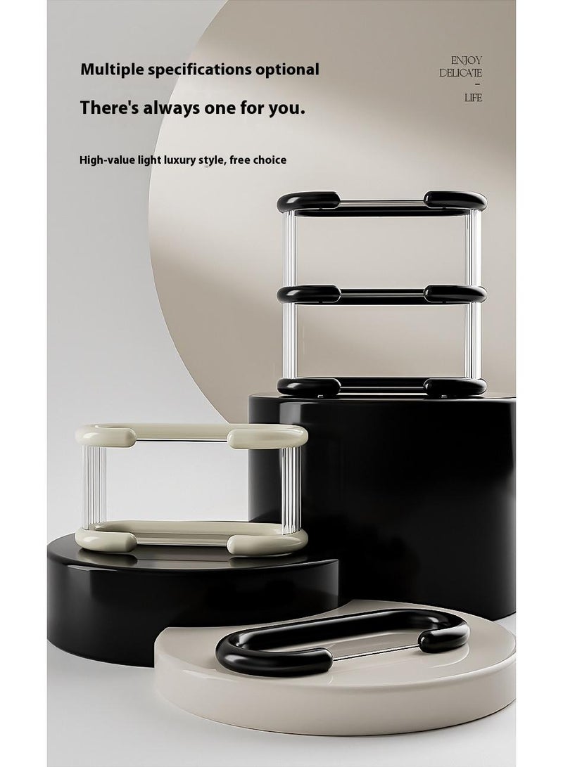 Bluejw Mug Holder Luxury Design Stackable Cup Storage Rack Transparent Cup Organizer Box Dustproof Water Bottle Organizer Kitchen Cabinet Storage Shelves for Tumblers Cups - Image 2