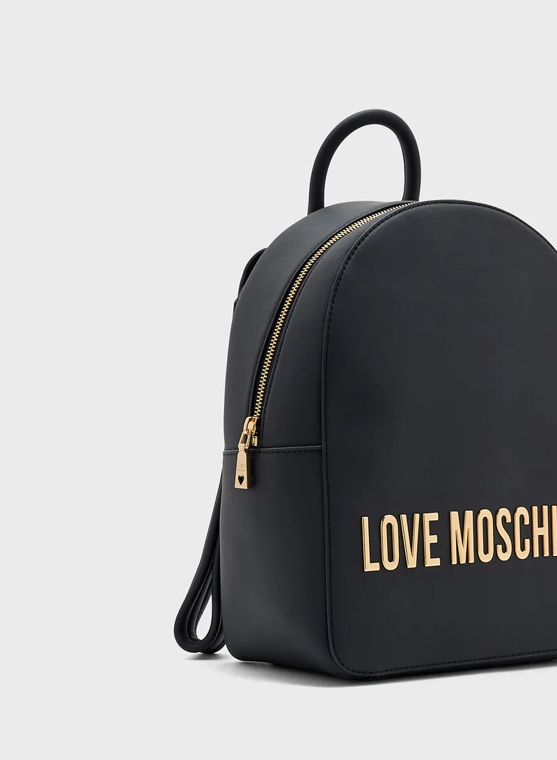 لوف موسكينو Top Handle Zip Over Backpack
