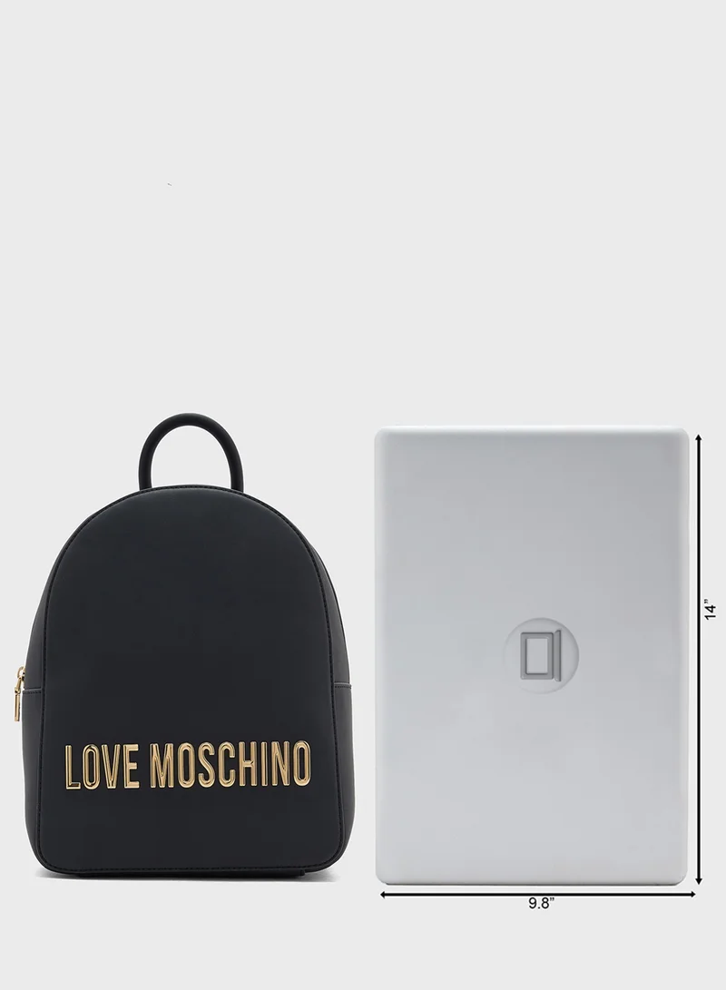 لوف موسكينو Top Handle Zip Over Backpack