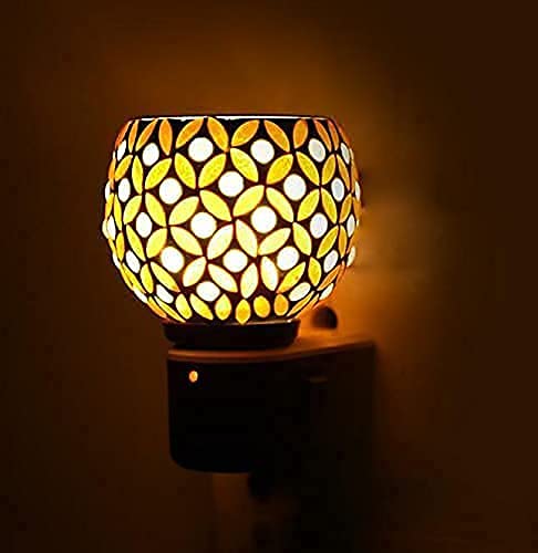 Florezza Florezza Kapur Dani Electrical Camphor Diffuser Glass Kapoor Dhani Essential Oil Diffuser with On Off Switch to Toggle Between Burner Lamp Pack of 1 Volume 91 - Image 1