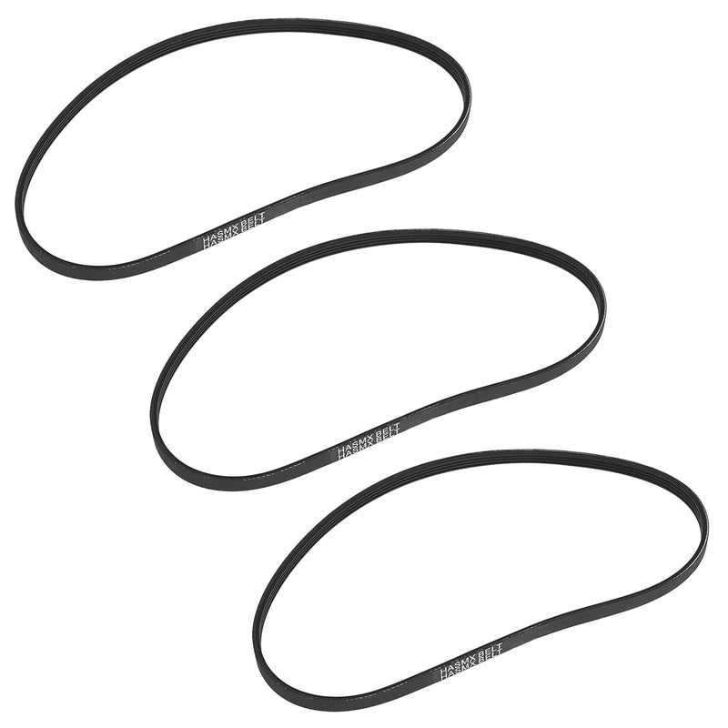 HASMX Ribbed Drive Belts for Sears Craftsman 12" Band Saw Models 119.224000, 119.224010, 351.224000 Replaces Part Numbers 1-JL20020002, JL20020002, 29502.00, 24" Internal Length, 4 Rib (3-Pack) - Image 1