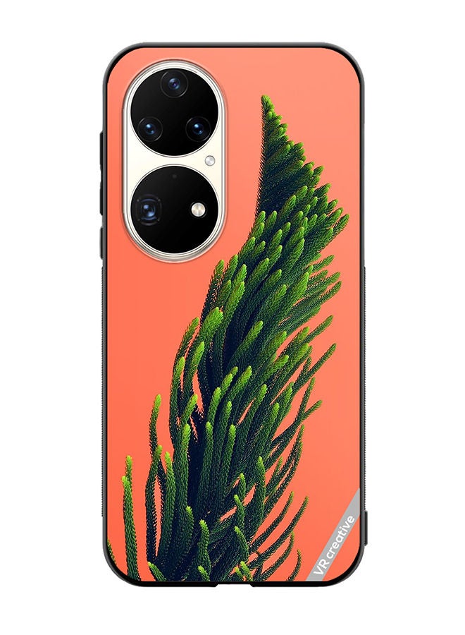 VR CREATIVE Protective Case Cover For Huawei P50 Pro Green Leafs Plant Poster Design Multicolour - Image 1