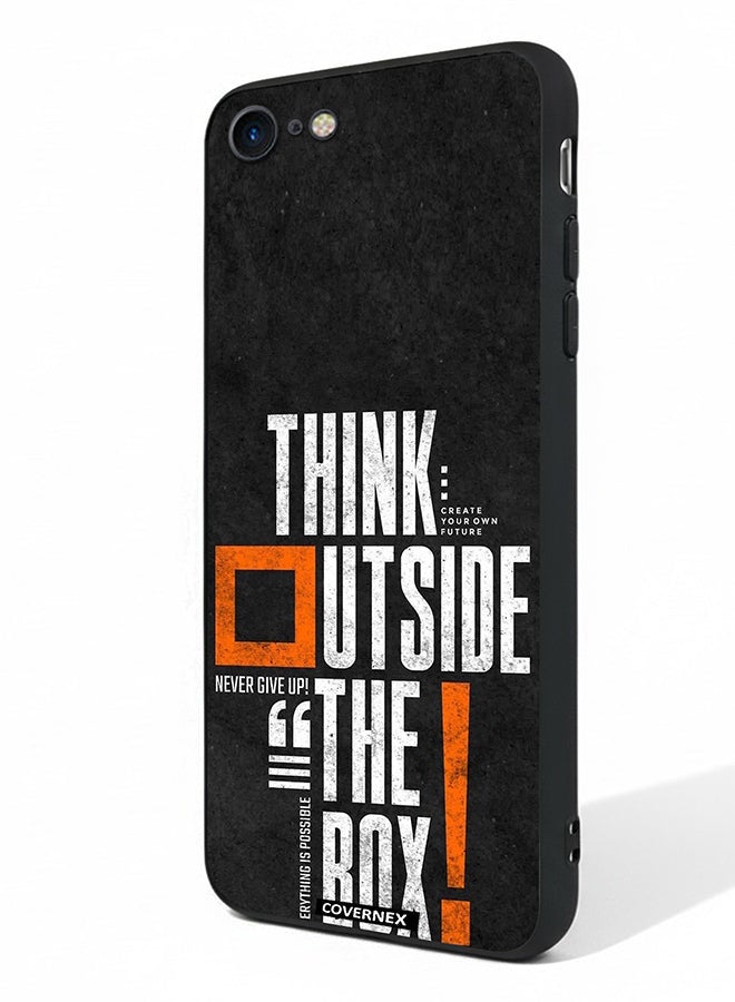 Covernex Apple iPhone 8 Protective Case Cover Printed Featuring Think Outside The Box - Image 1