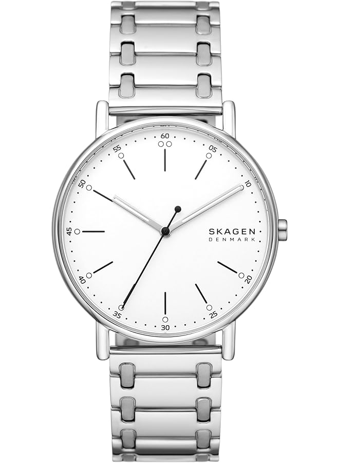 سكاجين ساعة سيجنتشر مينيماليست للرجال بسوار من الفولاذ المقاوم للصدأ أو حزام من الجلد - Image 1