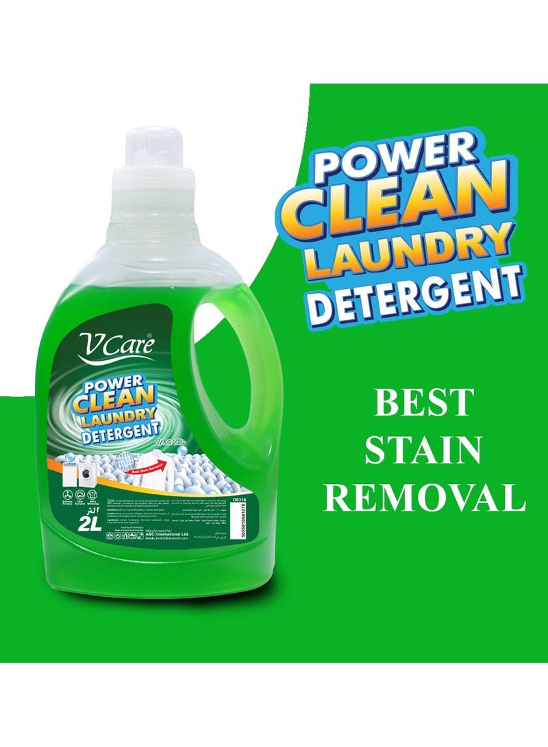 Vcare Laundry Detergent Liquid 2 Litre - Pack of 2 Long-Lasting fragrance suitable for all washing machines - Image 3
