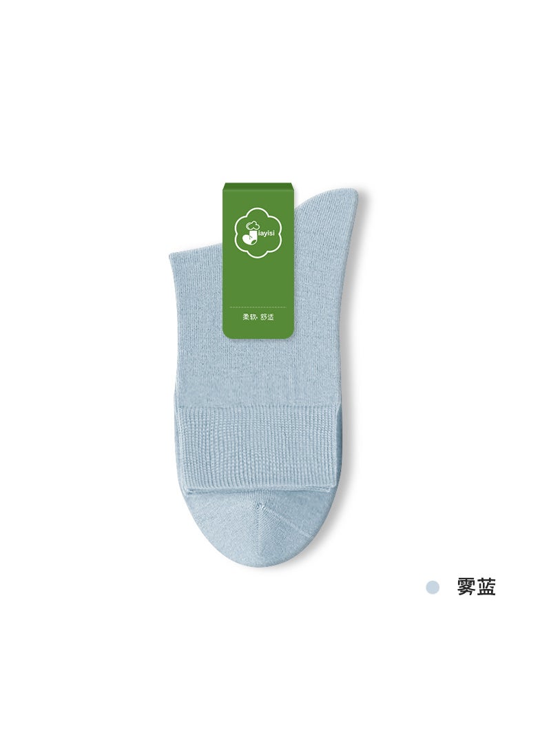 Generic - Mens Business Cotton Socks Anti-Odor Mid-Calf fog blue - Image 1