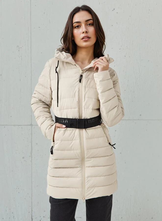 Kappa Women Belted Longline Puffer Jacket