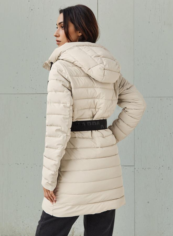 Kappa Women Belted Longline Puffer Jacket - Image 3