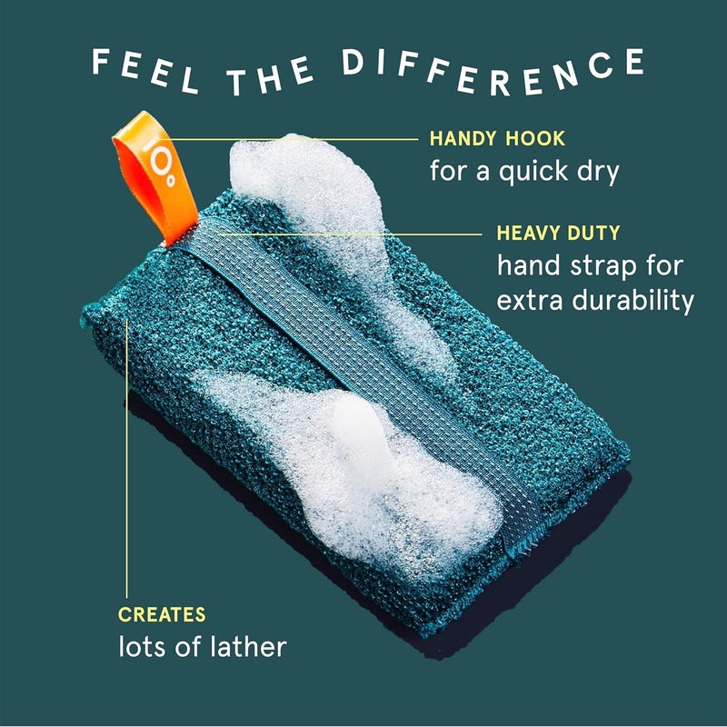 Clean Logic Sport Exfoliating Body Scrubber, Large Exfoliator Tool for Athletes, Daily Skincare Routine for Smooth Clean Skin, Assorted Colors, 3 Count Value Pack - Image 3