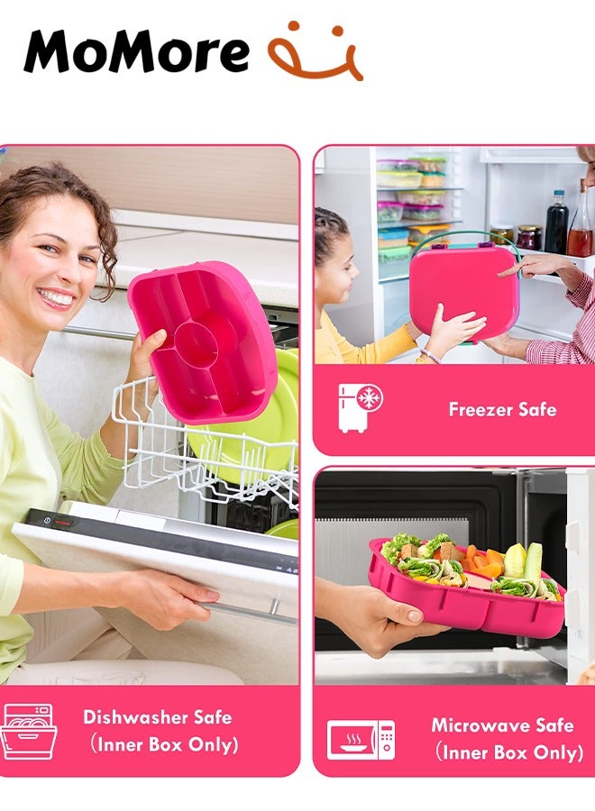 Momore Baby Leak Proof Bento Lunch Box With Handle, Purple - Image 5