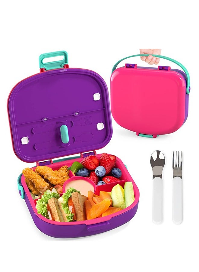 Momore Baby Leak Proof Bento Lunch Box With Handle, Purple - Image 1