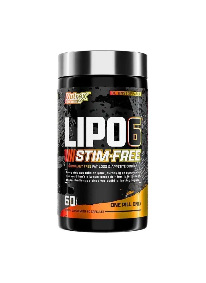 Nutrex Research Lipo 6 Stim Free 60 Capsules  - Image 1