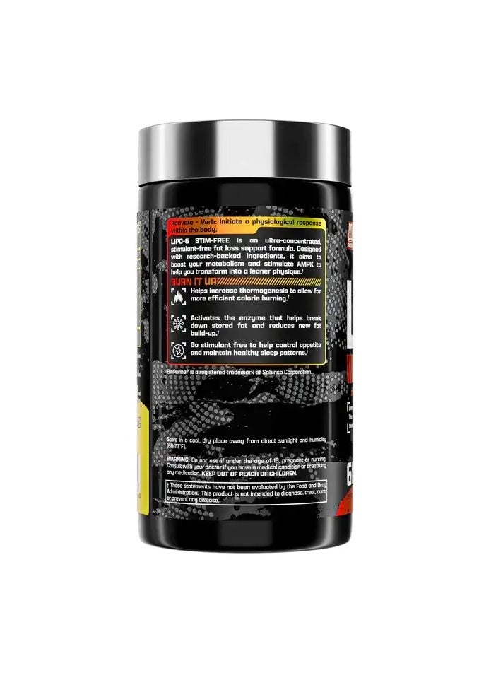 Nutrex Research Lipo 6 Stim Free 60 Capsules  - Image 2